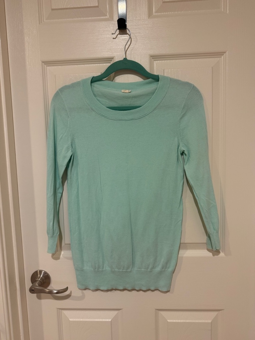 J. Crew Mint Crewneck Sweater - Light Mint Green